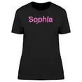 thumbnail image 1 of Sophia Cute Pink Heart Name T-Shirt Women -Image by Shutterstock, Female Medium, 1 of 2