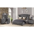 thumbnail image 1 of Sophia Full 4 Pc Vanity Upholstery Bedroom Set Made With Wood in Gray, 1 of 15