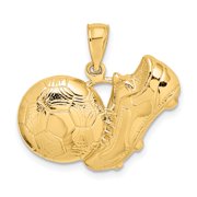 Sophia Jewelers 14k Soccer Shoe Kicking Ball Charm