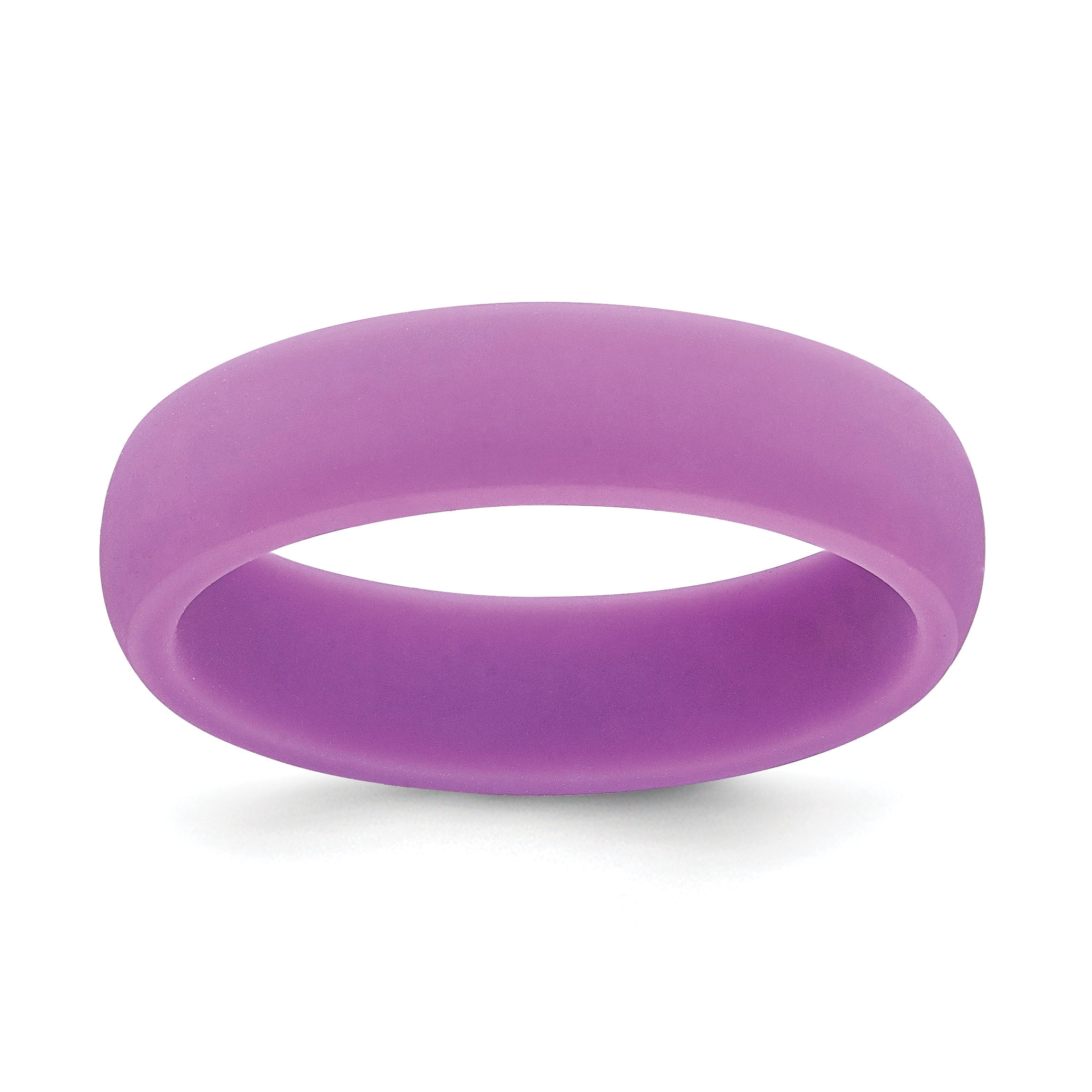 Sophia Jewelers Domed Wedding Band in Purple Silicone, 5.7mm, Size 8 ...