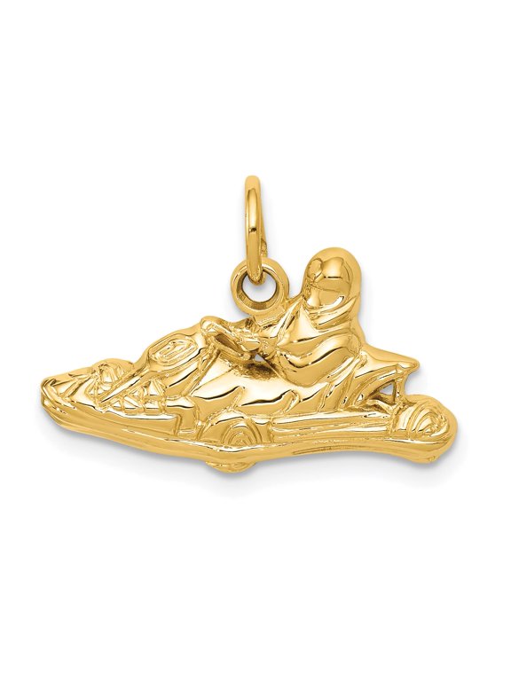 Go-Kart Charm in 14K Yellow Gold