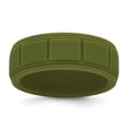 Sophia Jewelers Grid Pattern Wedding Band in Olive Green Silicone, 8mm ...