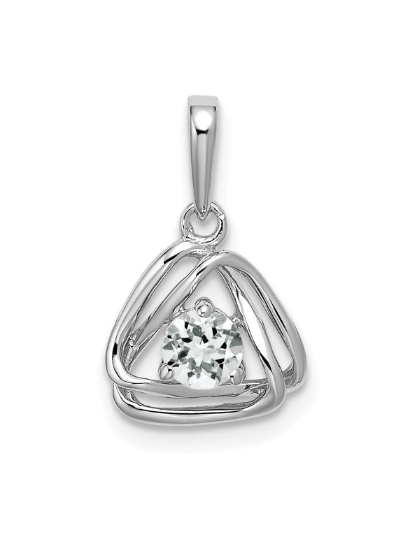 Intertwined Triangle Pendant in 14K White Gold with Lab-Grown Diamond (1/4 carat tw.)