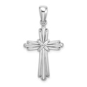 Sophia Jewelers X Center Cross Charm in 14K White Gold