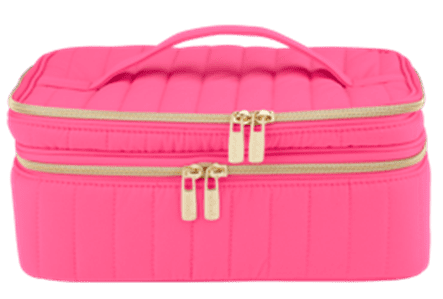 Sophia Joy Train Case with Mirror and Brush Organizer, Pink