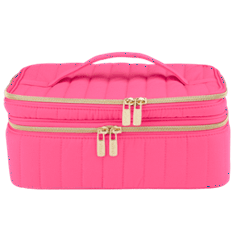 Sophia Joy Train Case with Mirror and Brush Organizer, Pink