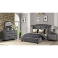 thumbnail image 1 of Sophia King 4 Pc Tufted Upholstery Bedroom Set Made With Wood in Gray, 1 of 13