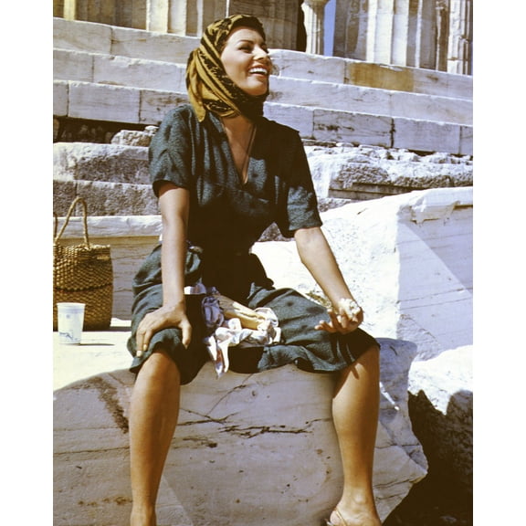 Sophia Loren In Legend Of The Lost On Set Pose Between Takes In Libya 24X36 Classic Hollywood Poster