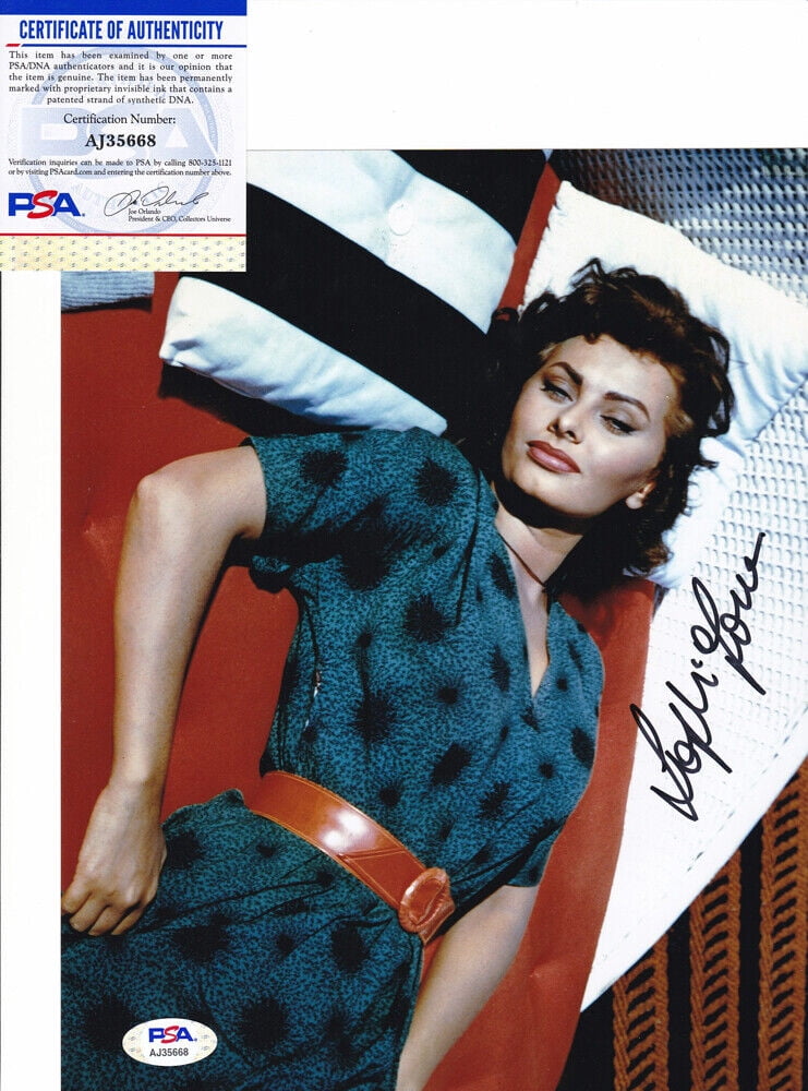 Pre-Owned Sophia Loren Legendary Actress Signed Autograph 8x10 Photo ...