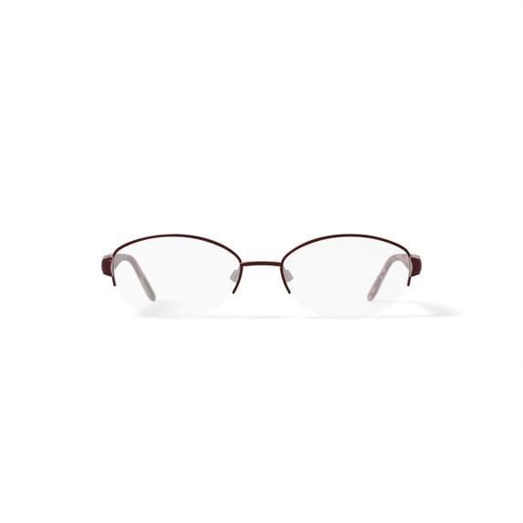 Sophia Loren Women's BR68 Oval Prescription Eyeglasses with Case, Burgundy