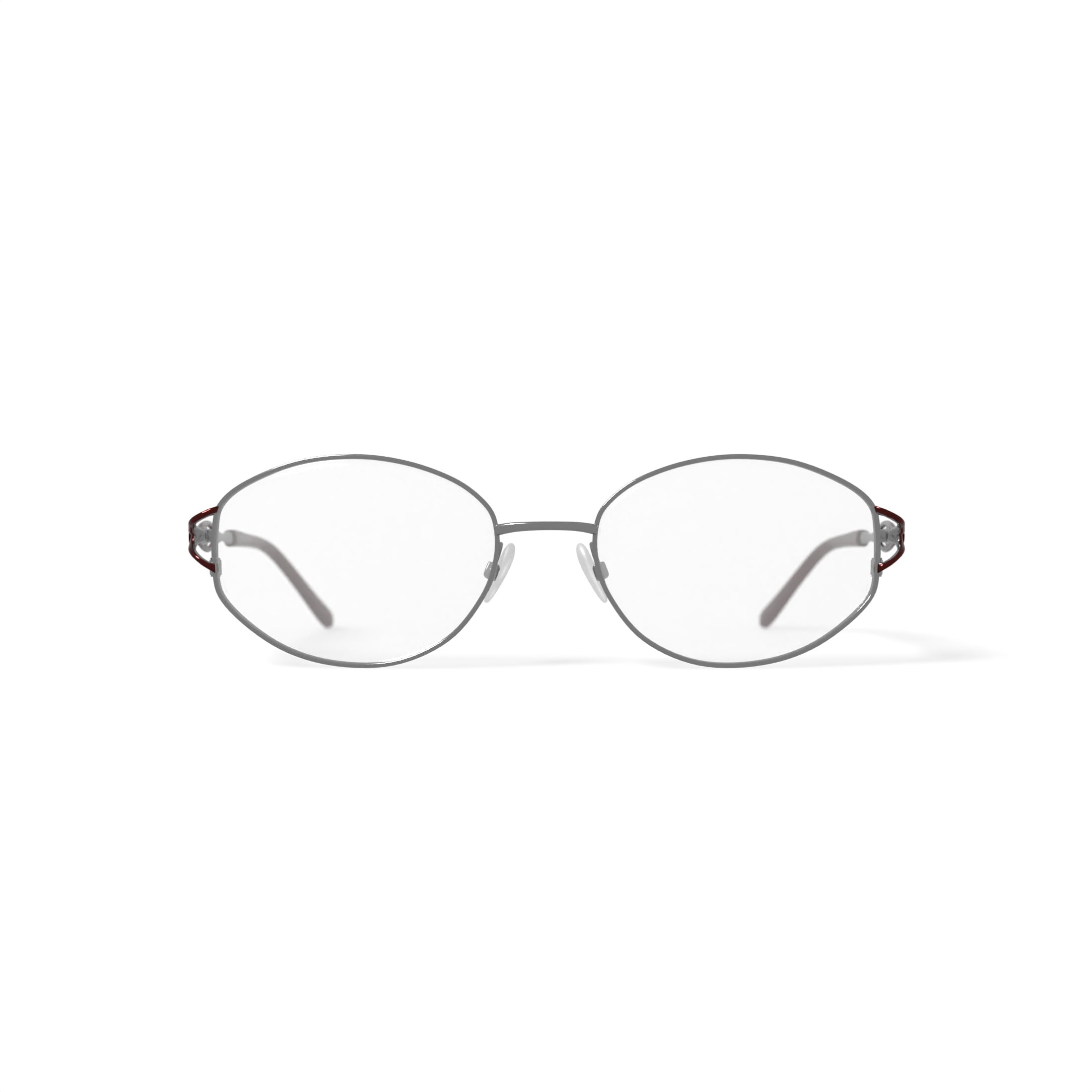 Sophia Loren Women's M190 Oval Prescription Eyeglasses with Case, Burgundy