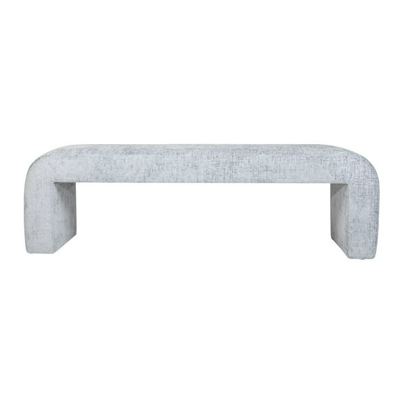 Jofran Sophia Modern Luxury Curved Upholstered Jacquard Bench - Large
