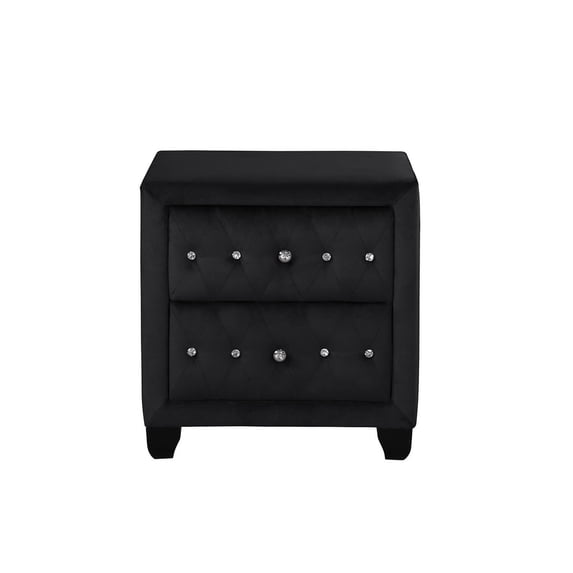 Sophia Night Stand In Color Black Made With Wood