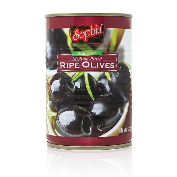 Sophia Olives - Spanish Black Pitted Salad Olives 60z