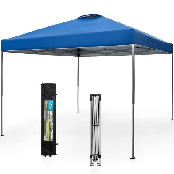 Sophia & William 10' x 10' Outdoor Gazebo Instant Pop Up Canopy with Wheeled Bag - Blue