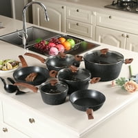Sophia & William 12-Piece Kitchen Nonstick Granite-Coated Cookware Set only $109.99: eDeal Info