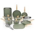 thumbnail image 1 of Sophia & William 17 Pieces Cookware & Bakeware Set Granite Non-stick Aluminum Pots and Pans, Green, 1 of 7