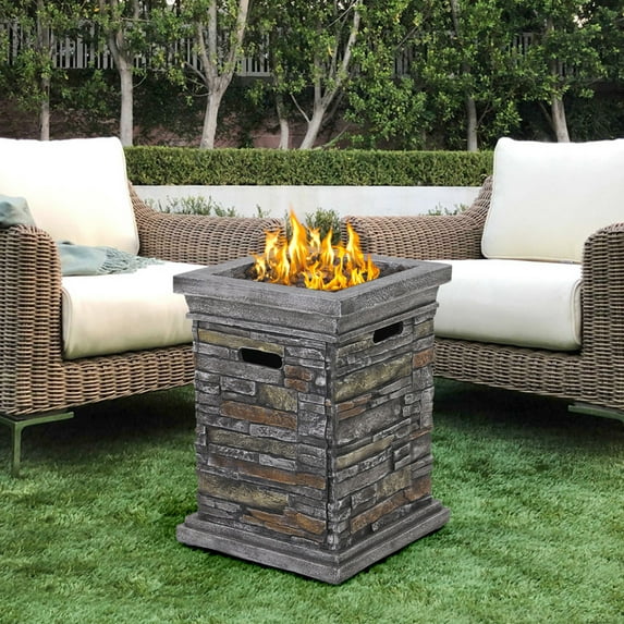 Sophia & William 18" Cuboid Patio Gas Fire Pit 40000 BTU