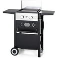 Sophia & William Outdoor Portable 2Burner Propane BBQ Grill and Flat