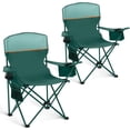 thumbnail image 1 of Sophia & William Camping Chairs 2 Pack Portable Outdoor Folding Chairs with Cooler Bag & Side Pocket, Green, 1 of 9