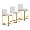 thumbnail image 1 of Sophia & William 24" Counter Height Bar Stools with High Backrest 3 Pack Comfortable Modern Counter Stools for Kitchen & Home, Plaid White, 1 of 7