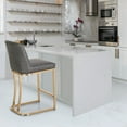 thumbnail image 1 of Sophia & William 24" PU Leather Counter Height Bar Stool with Backrest-Gray, 1 of 5