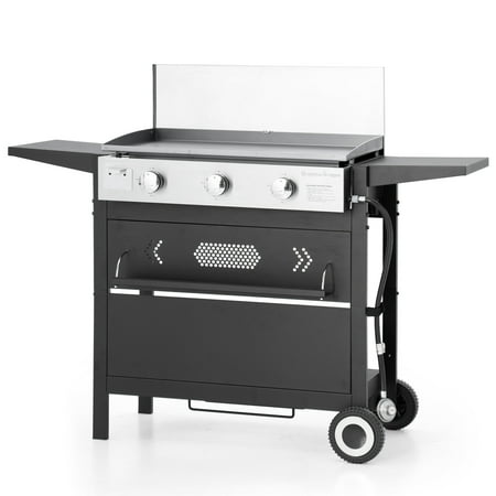 Sophia & William 3-Burners Gas Griddle Portable Flat Table Top BBQ Grill 33,000 BTU