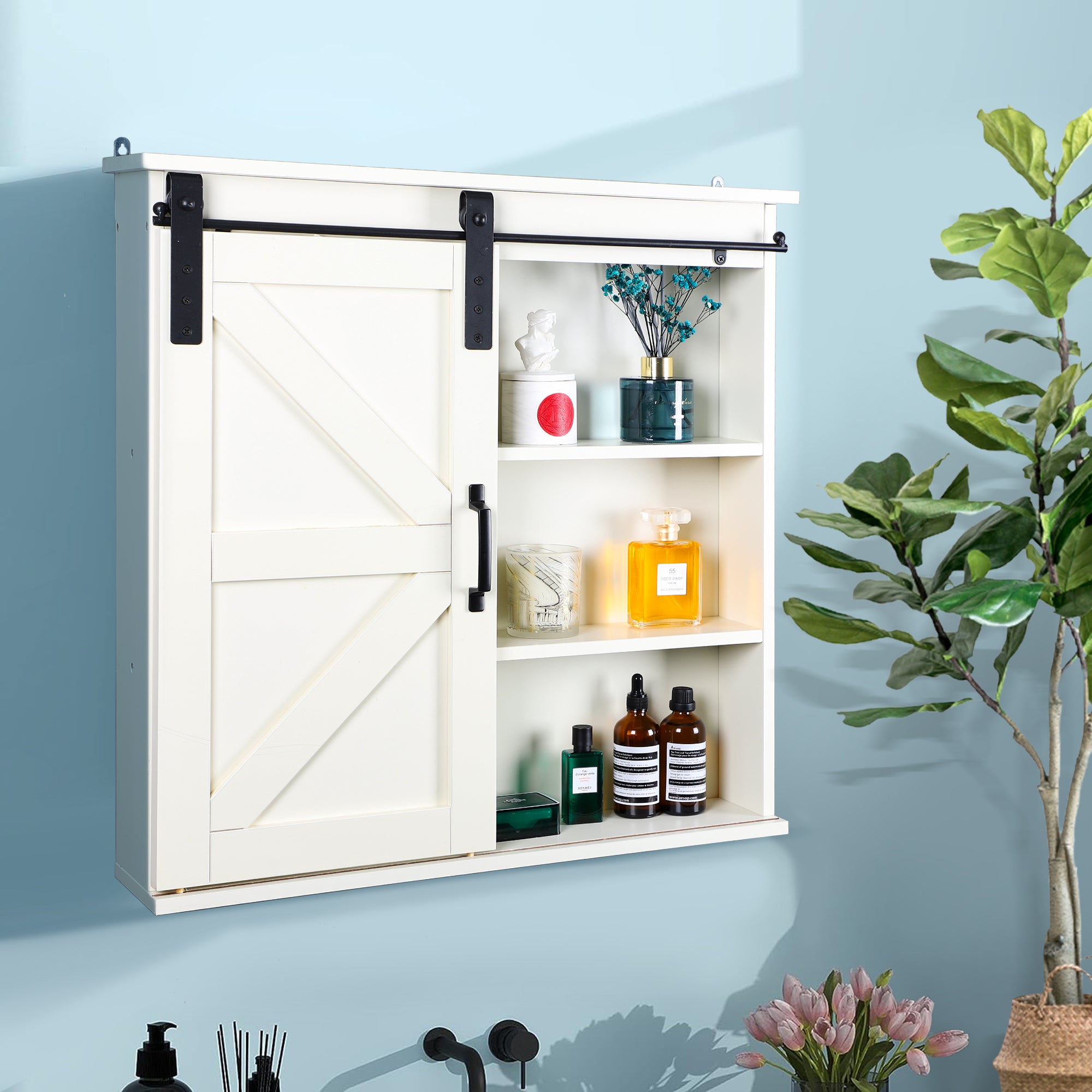 Wyndham Collection Amare Bathroom WallMounted Storage in