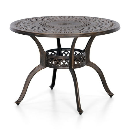 Sophia & William 39”Cast Aluminum Patio Bistro Dining Table - Bronze