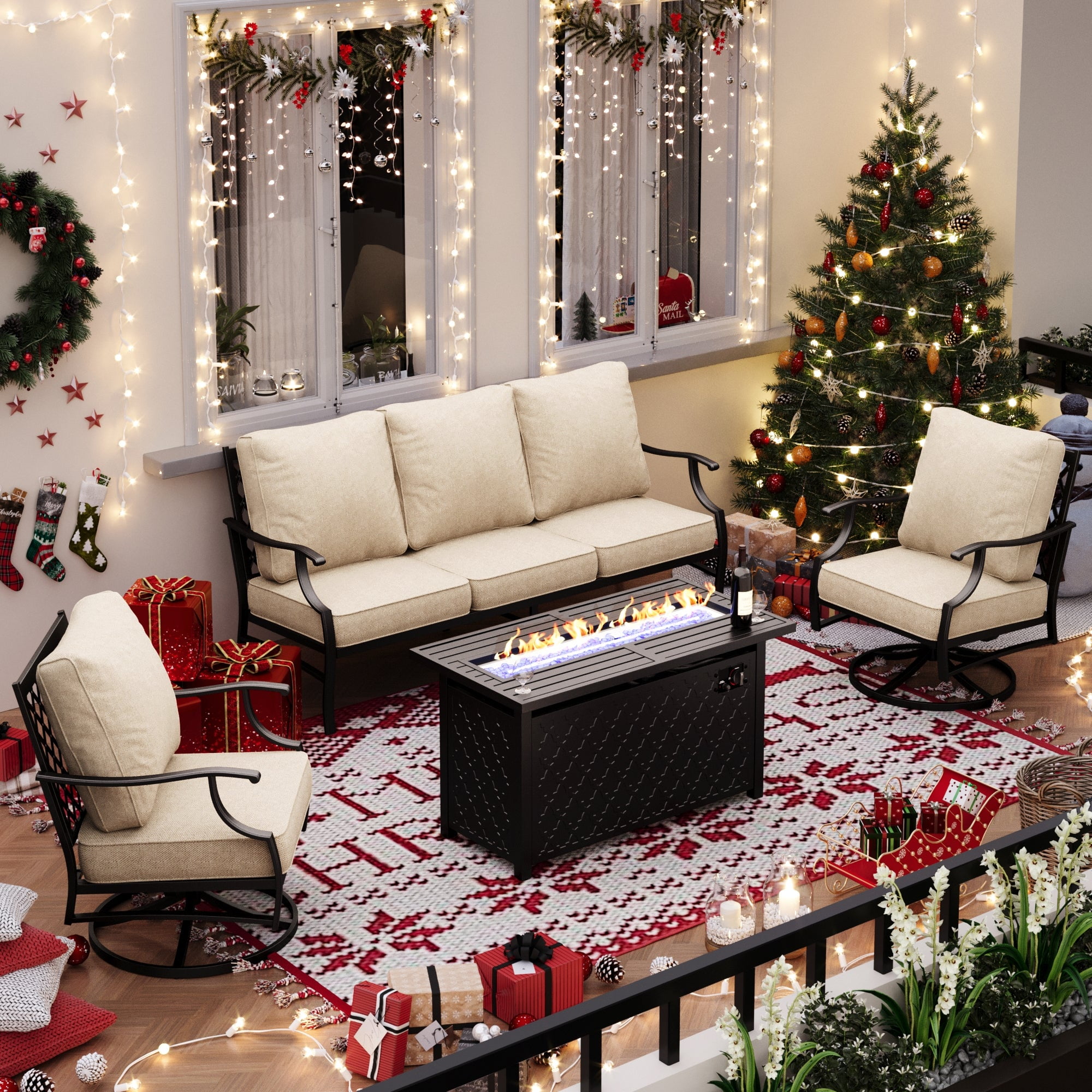 Sophia&William Patio Conversation Set with Fire Pit Bahrain Ubuy