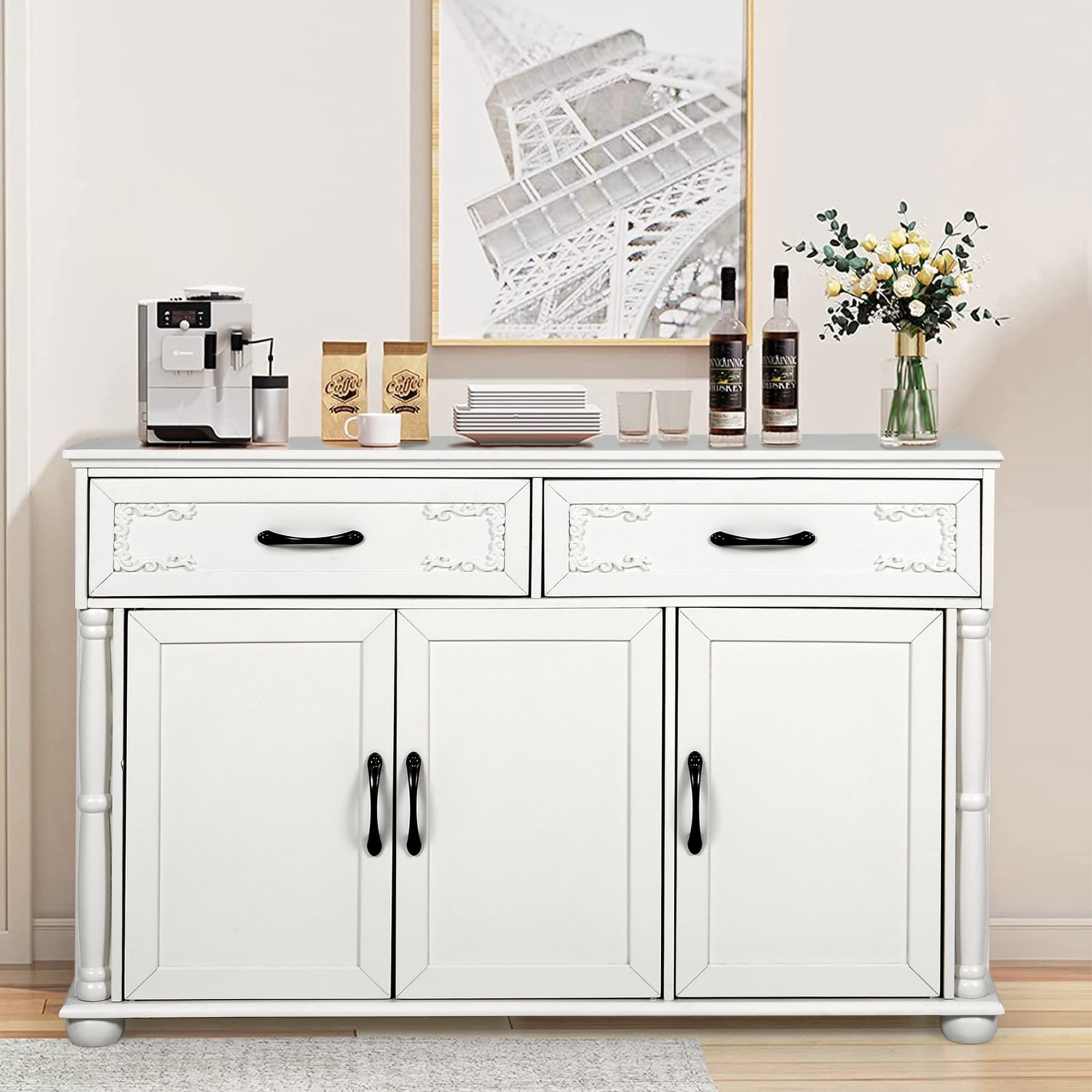 Sophia&William 46'' Sideboard Buffet Storage Cabinet for Dining Room ...