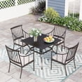 thumbnail image 1 of Sophia&William 5-Piece Outdoor Patio Dining Set Metal Padded Chairs and Table Set, 1 of 8
