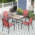 thumbnail image 1 of Sophia & William 5 Piece Patio Dining Set Patio Dining Table and 4 Red Textilene Chairs, 1 of 7