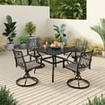 thumbnail image 1 of Sophia & William 5 Piece Patio Metal Dining Set Square Table and 4 Swivel Dining Chairs, 1 of 7