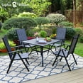 thumbnail image 1 of Sophia&William 5 Pieces Aluminum Alloy Patio Dining Set Table and Chairs Set for 4 - Gray, 1 of 10