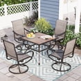 thumbnail image 1 of Sophia & William 5 Pieces Metal Patio Dining Set Swivel Padded Chairs and Table Set, 1 of 9