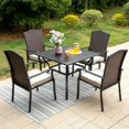 thumbnail image 1 of Sophia & William 5 Pieces Patio Dining Set Wicker Chairs & Umbrella Table, 1 of 8