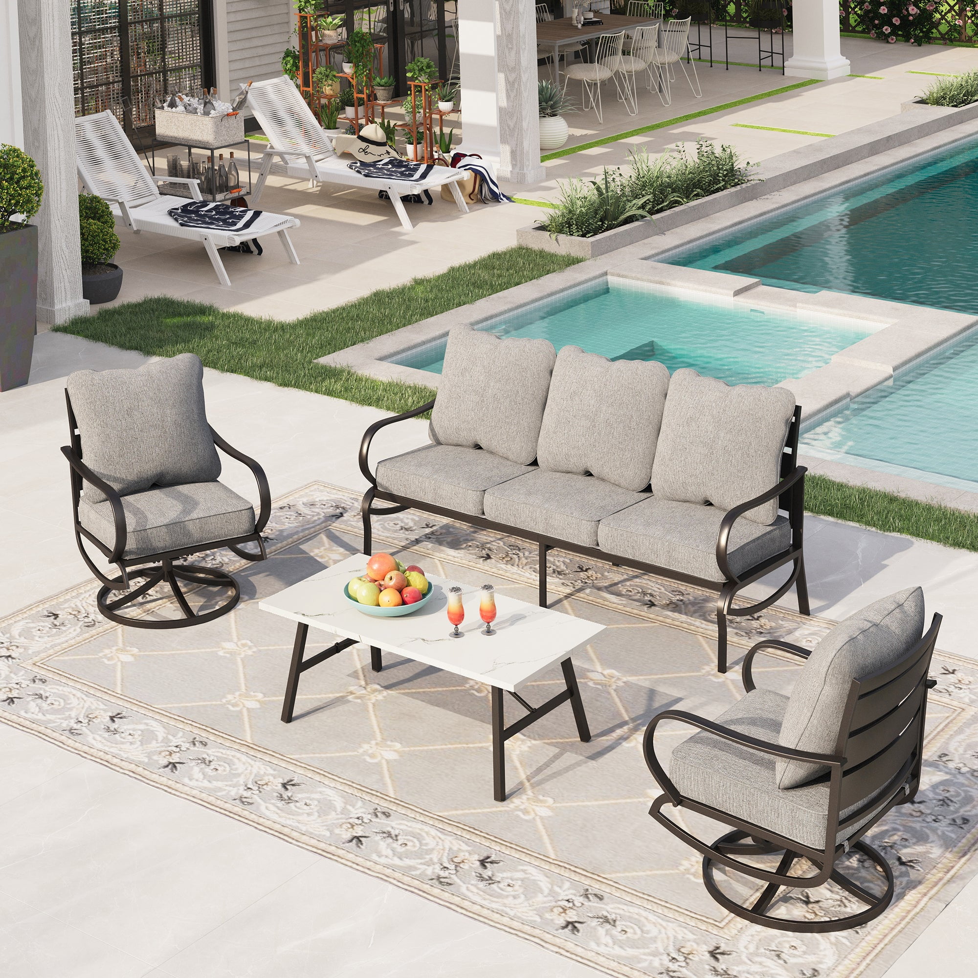 Sophia William 12 Piece Outdoor Wicker Conversation Set Sectional Corner Sofa Patio Furniture Walmart