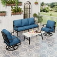 thumbnail image 1 of Sophia&William 5 Seat Patio Conversation Set Outdoor Furniture Set Outside Sofa with Marble Table, Pacific Blue, 1 of 8