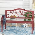thumbnail image 1 of Sophia & William 50" Outdoor Metal Patio Garden Bench - Red Bird, 1 of 6