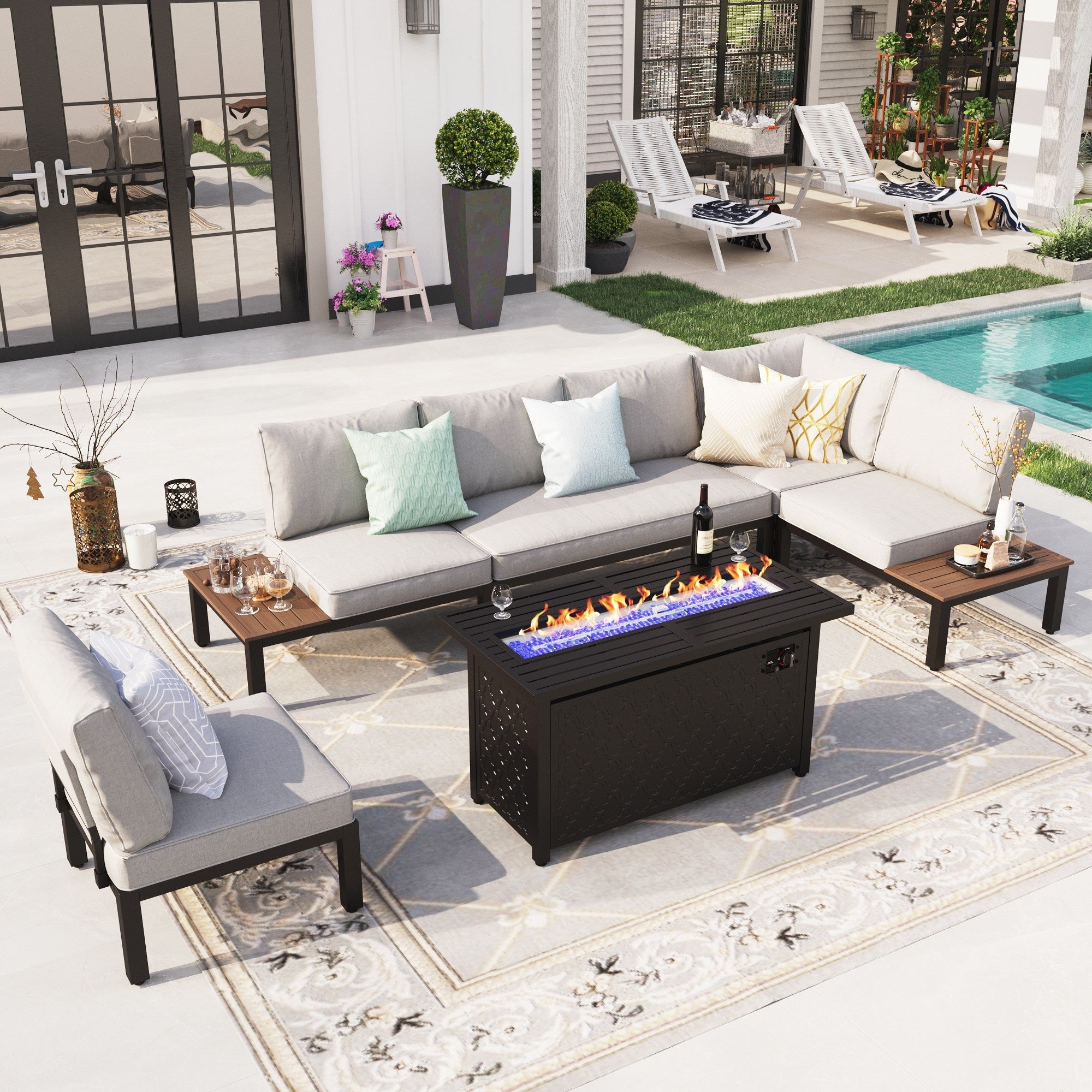 Sophia & William 6-Piece Outdoor Patio Convers