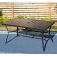 thumbnail image 1 of Sophia & William 6-seat Outdoor Metal Table with Adjustable Umbrella Hole 1.57" or 1.9", 1 of 8