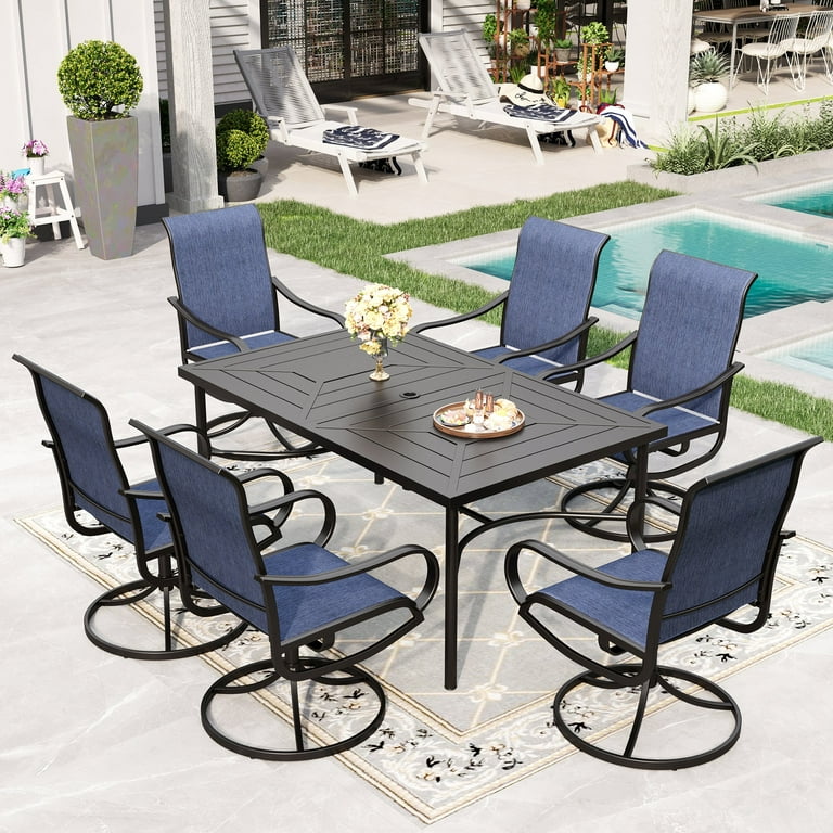 Sophia William Pc Patio Dining Set Textilene Chairs and