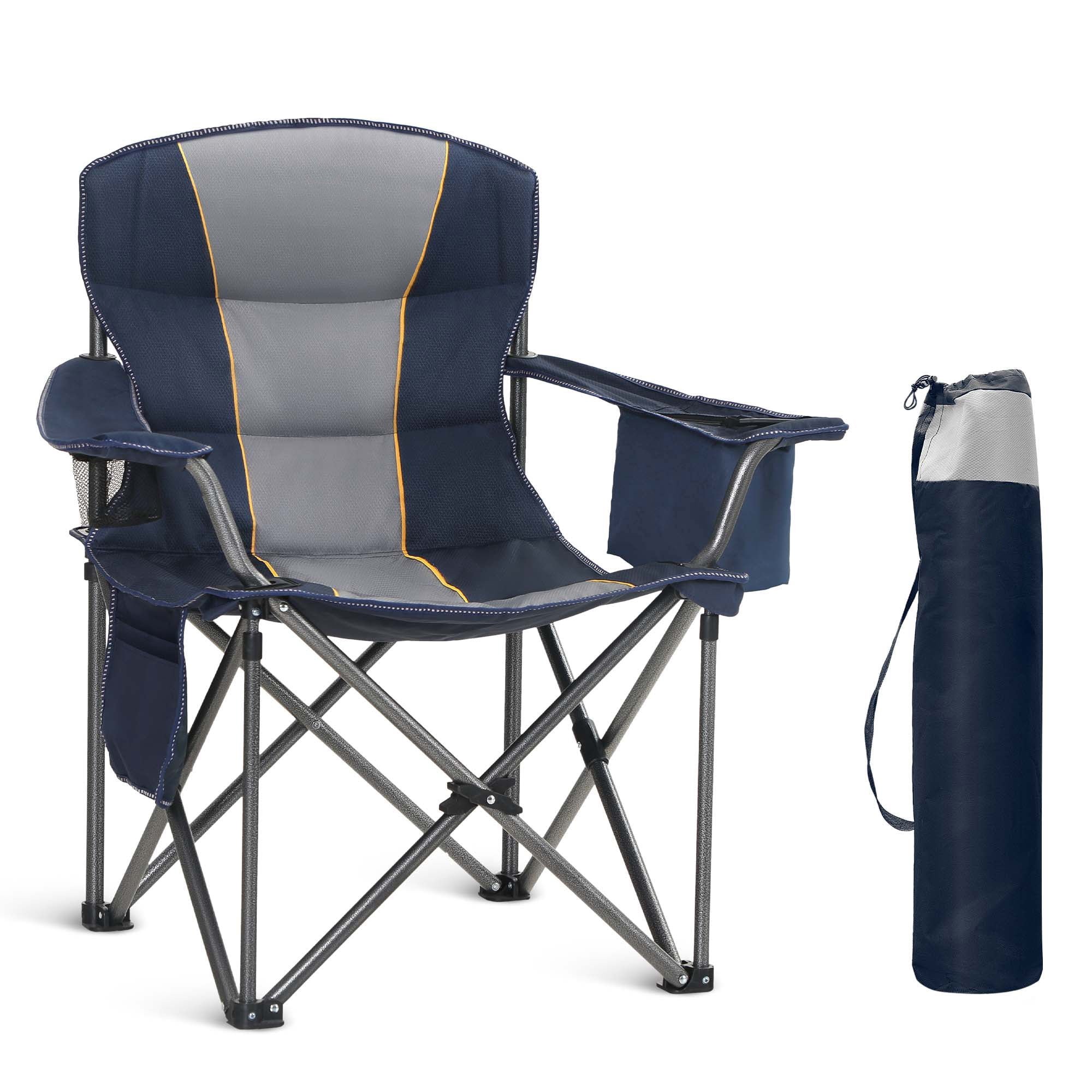 Sophia&William Outdoor Oversized Folding Camping Chair Supports 450Lbs, Blue - Walmart.com