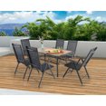 thumbnail image 1 of Sophia&William 7 Pieces Aluminum Alloy Patio Dining Set Table and Chairs Set for 6 - Black, 1 of 7