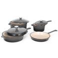thumbnail image 1 of Sophia & William 7 Pieces Enameled Cast Iron Nonstick Cookware Set, Grey Blue, 1 of 8