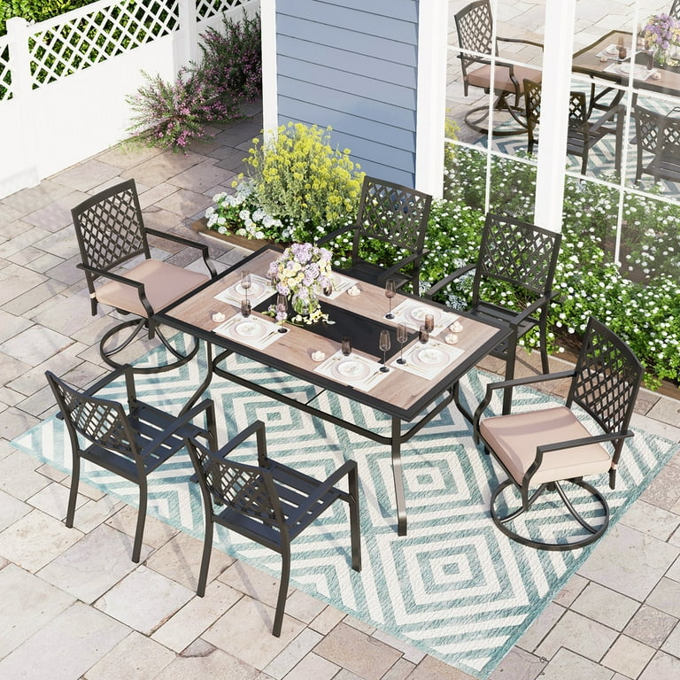7-Piece Metal Outdoor Dining Set 