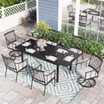 thumbnail image 1 of Sophia & William 7 Pieces Metal Patio Dining Set Swivel Chairs and Extendable Table Set, 1 of 10