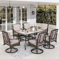 thumbnail image 1 of Sophia&William 7 Pieces Outdoor Patio Dining Set Swivel Chairs and Table Set for 6, 1 of 7