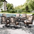 thumbnail image 1 of Sophia&William 7Pcs Outdoor Patio Dining Set Metal Table and Swivel Wicker Rattan Chairs Furntiure Set with Beige Cushions for 6, 1 of 7